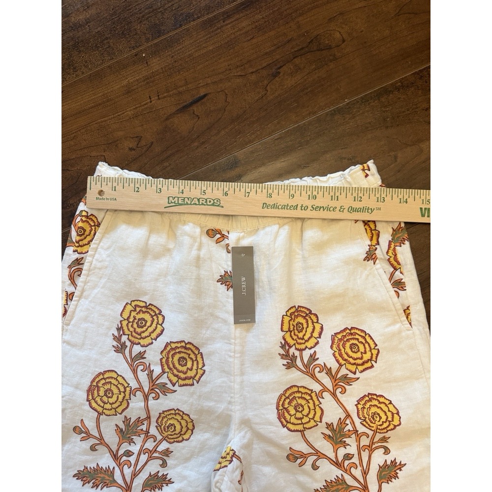 J.Crew 7" Stratus Short in Linen Women's XXS Floral Block Print NWT - Picture 5 of 9